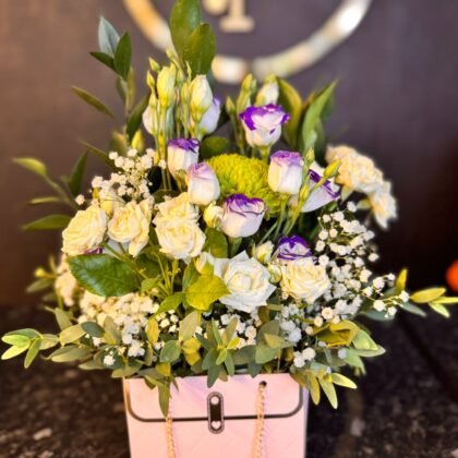 Chic Flowers Arrangement In a Stylish Box