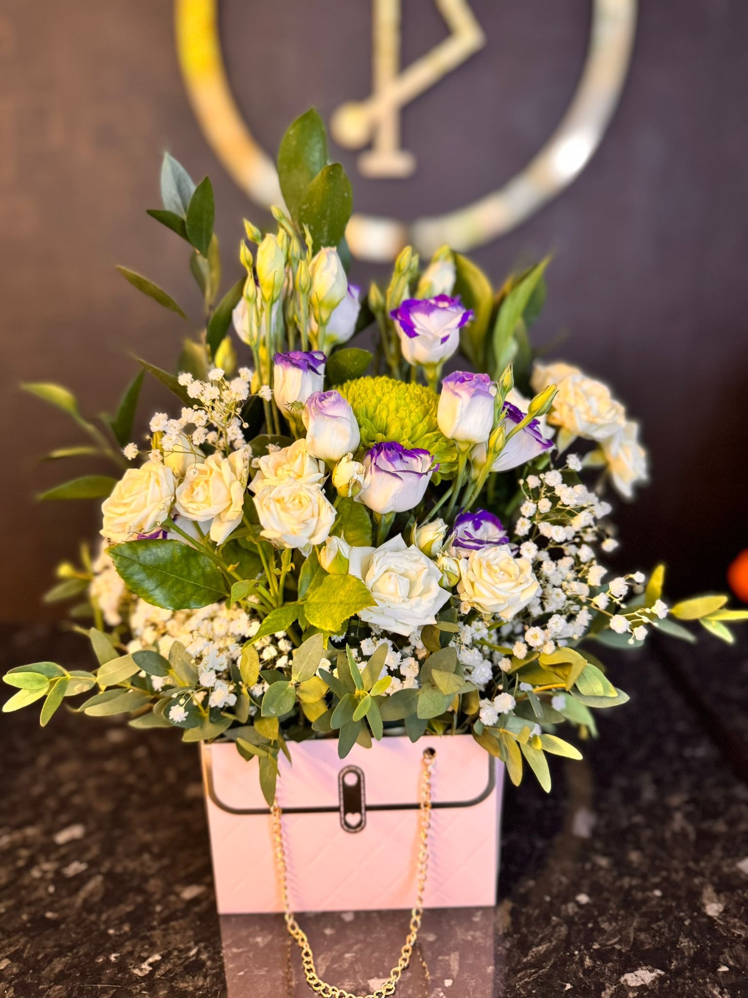 Chic Flowers Arrangement In a Stylish Box